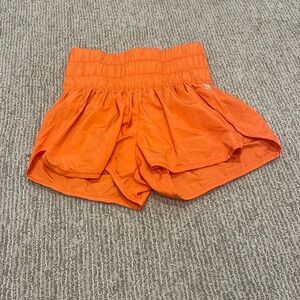 orange free people movement shorts